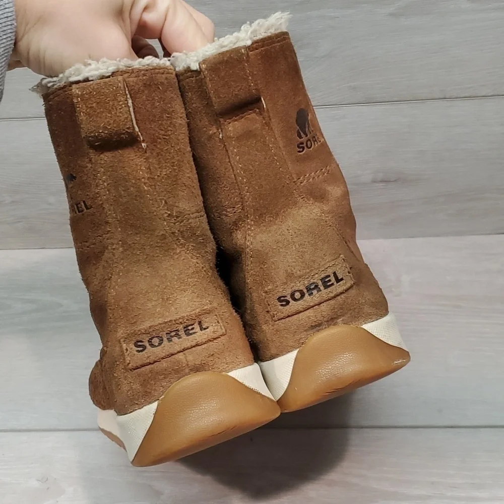 Sorel Big Kids Girls Whitney Juniors Joan Outdoor Leather Ankle Boots shoes 4